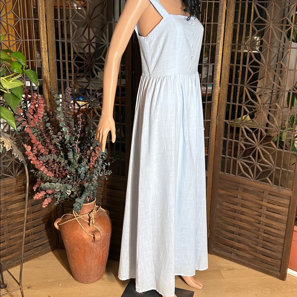 NWT PETAL + PUP BABY BLUE MAXI DRESS L